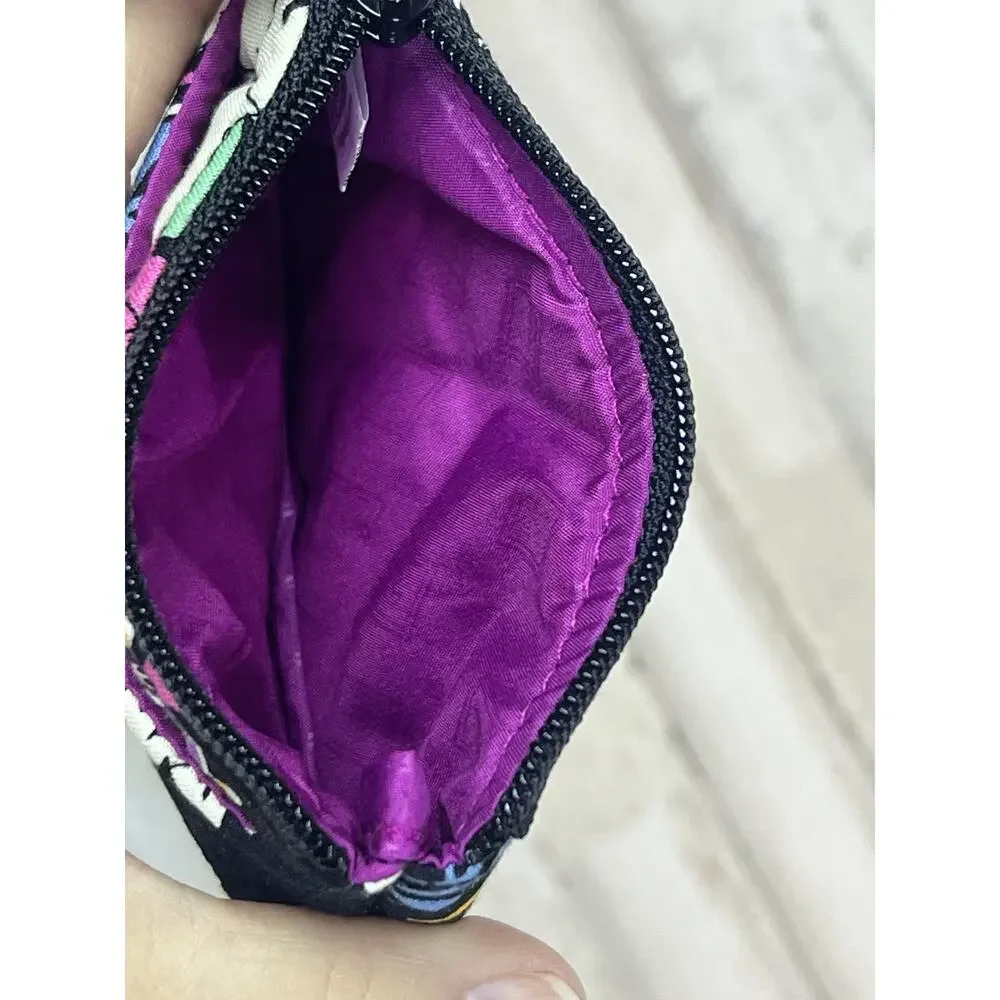 Vera Bradley Women's Cotton Zipper Multicolor Floral Coin Purses Wallet Small - Picture 3 of 7
